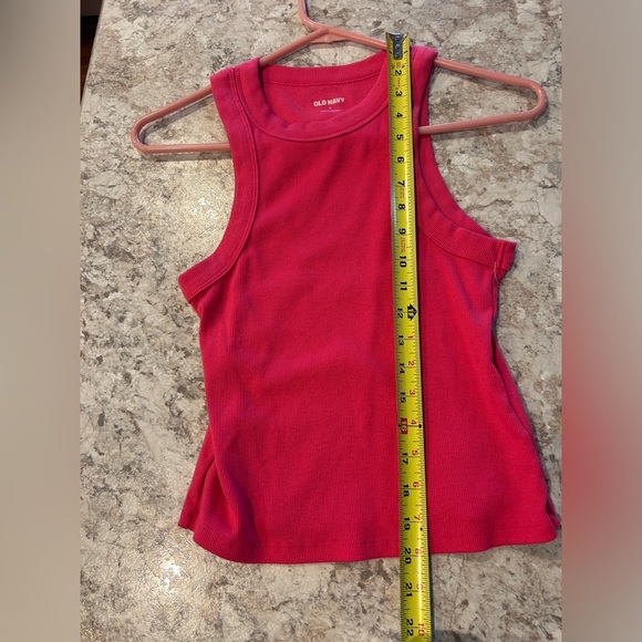 Old Navy Pink Ribbed Sleeveless Racerback Tank Top Women’s Small - Picture 7 of 7
